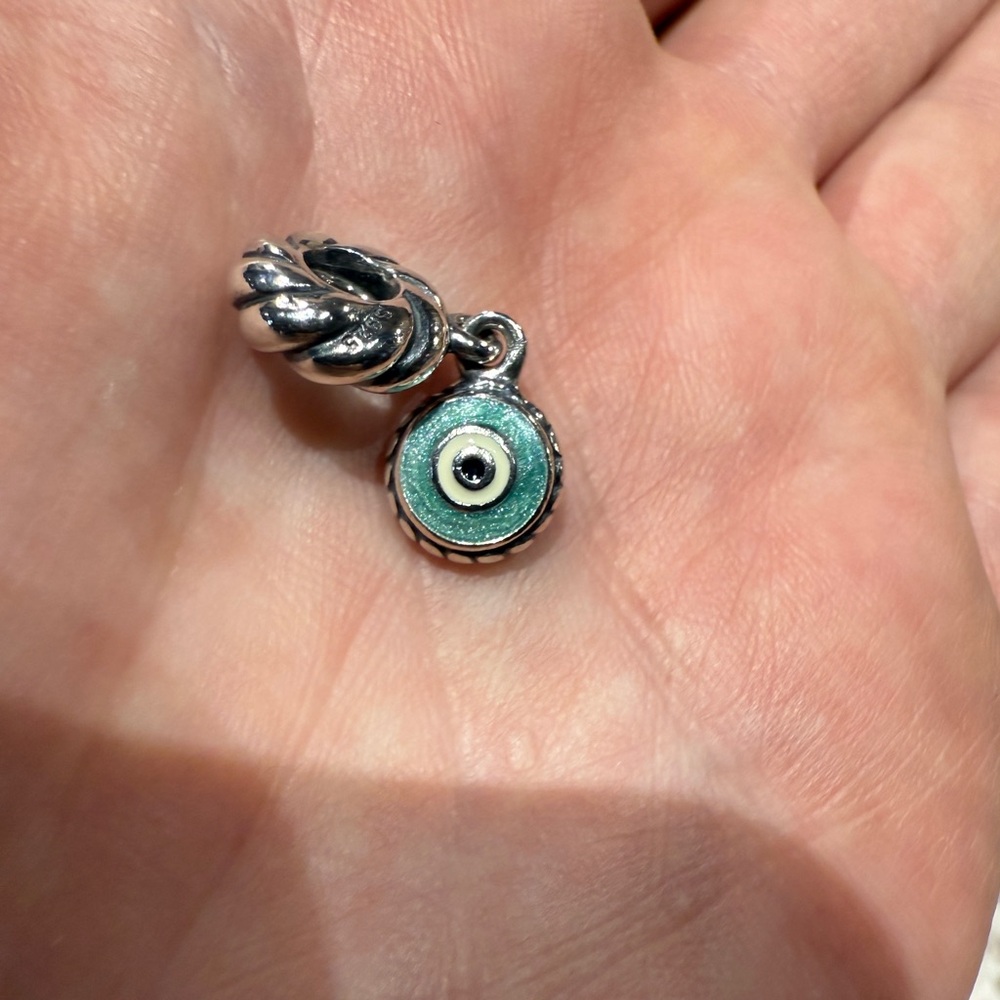 Genuine Pandora Sterling Silver Evil Eye Charm Retired
